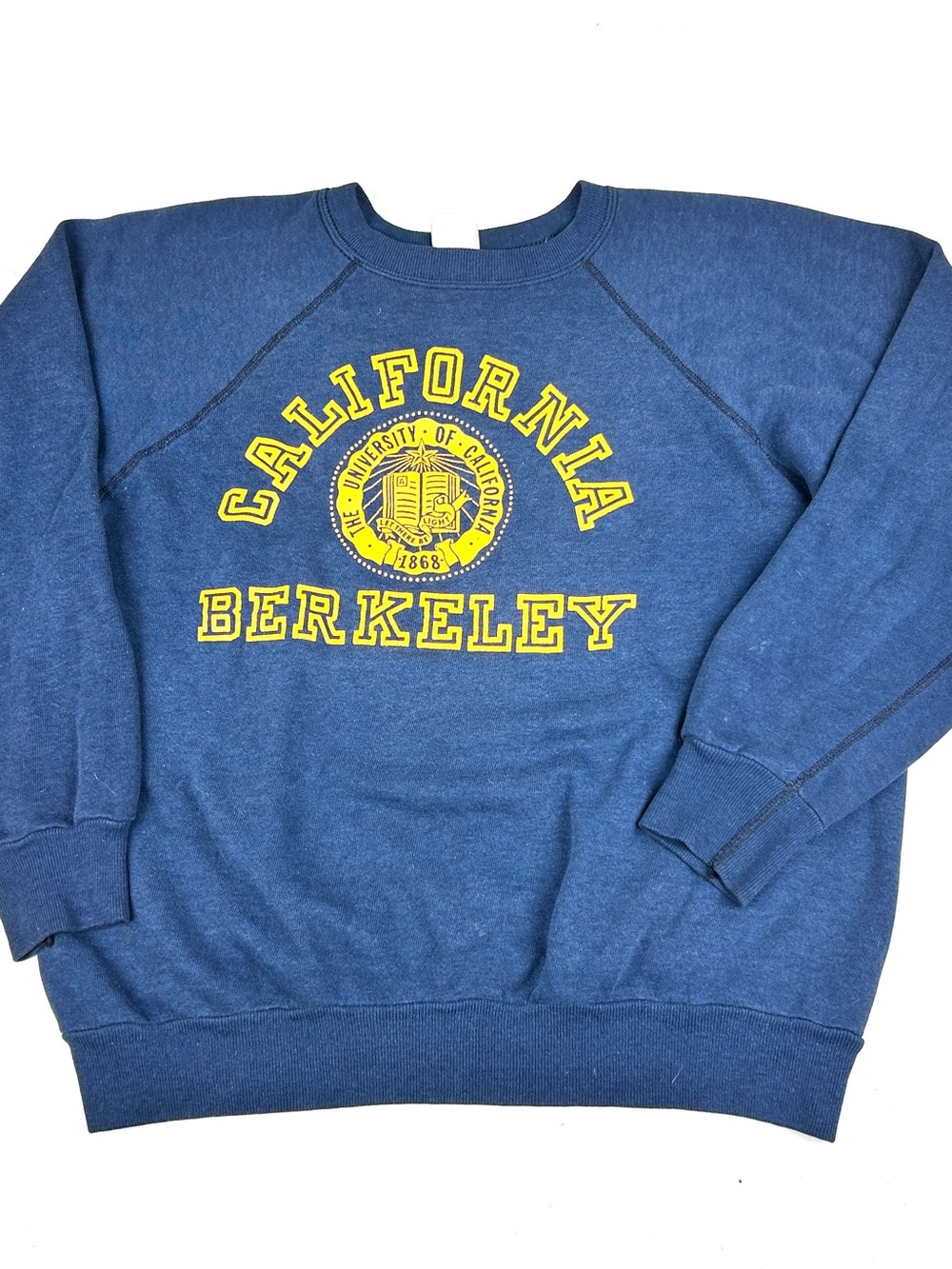 Vintage 60s 70s California Berkeley Collegiate Pacific Sweatshirt Raglan Sleeve